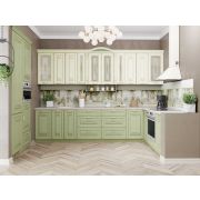 Кухонный гарнитур П-образный с витриной Оливия 68